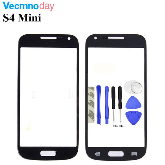 Vecmnoday 4.3'' High quality Front Outer Glass Lens Screen Replacement For Samsung Galaxy S4 Mini i9190 i9195 i9192 + Tools