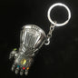 P2342 Wholesale 20pcs/lot DC Comics Avengers Infinity War Thanos Gloden Glove Style car Keychain Infinity Gauntlet Keyring Cool