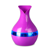 300ml Electric Aroma Essential Oil Diffuser Ultrasonic Air Humidifier Wood Grain LED Lights