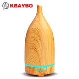 KBAYBO 100ml essential oil diffuser ultrasonic humidifier wood aroma air diffuser led lights for home