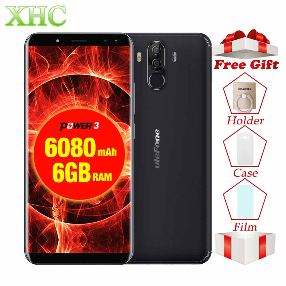 Ulefone Power 3 6.0"18:9 Full Screen Smartphone 6080mAh 6GB 64GB Octa Core Face ID 21MP OTG 5V 3A Fast Charge Dual SIM Cellphone