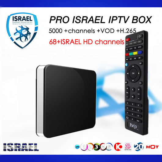 TVIP 605 Android/Linux Smart TV Box Amlogic S905X +5000 channels H.265 mag IPTV Israel Nordic Sweden UK france 4K HD KO MAG25X