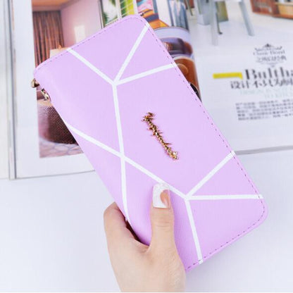 2018 New Ladies Fashion Long Wallet Zipper Women Purse Handbag