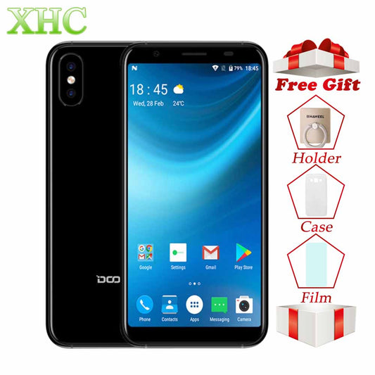 WCDMA 3G DOOGEE X55 Android 7.1 5.5inch Smartphones MTK6580 Quad Core 1GB RAM 16GB ROM 8.0MP+8.0MP 2800mAh Dual SIM Mobile Phone