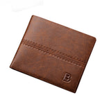 Vintage B Wallet Men Leather Vertical Short Wallets Card Holder Money Purse Bifold Man's Wallet Male Gift Carteira