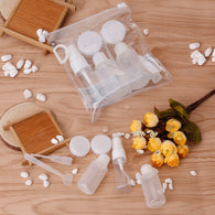 Portable Plastic Spray Travel Bottle Makeup Cream Empty Container 7pcs/Set