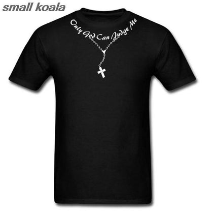 TUPAC 2pac T Shirt Only God Can Judge Me Christian Cross Rosary Tattoo Script Tops Tee Shirts Hip-hop Rap Swag T-shirt Unisex