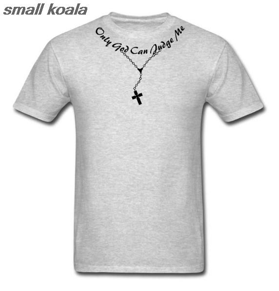 TUPAC 2pac T Shirt Only God Can Judge Me Christian Cross Rosary Tattoo Script Tops Tee Shirts Hip-hop Rap Swag T-shirt Unisex