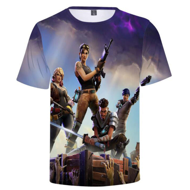 Fortnite Game Men T-Shirt Plus Size Tee Shirt Homme Summer Short Sleeve Men's T Shirts Male TShirts Fornite 3D T Shirt Homme 4XL