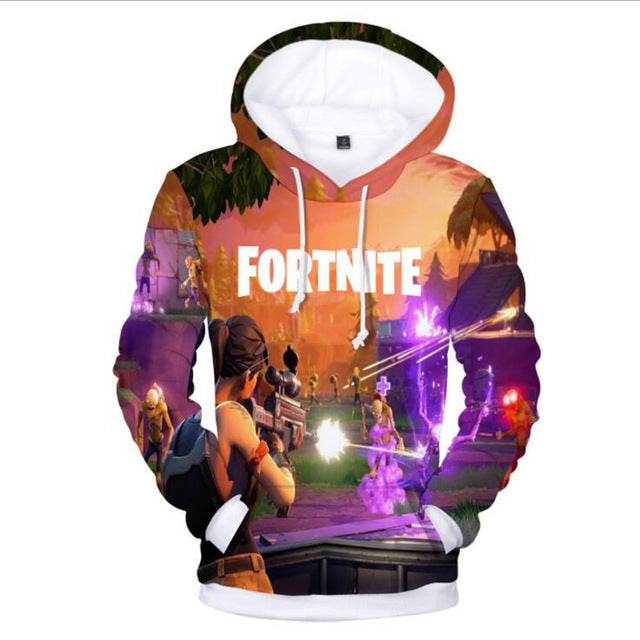 Men/Women Hipster Fortnite 3D Hoodies Pullovers Harajuku Hip Hop Long Sleeve Outerwear Fornite Game Hooded Sweatshirts Unisex