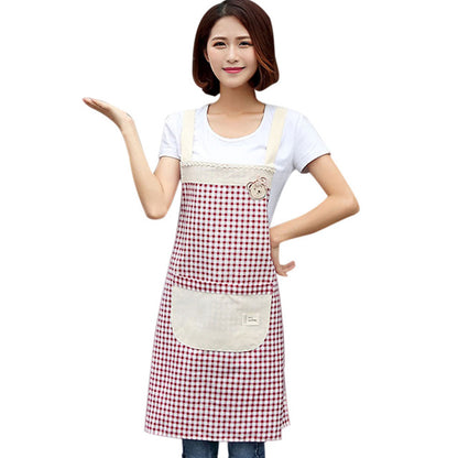 Women Men Cotton Linen Apron Restaurant Home Bib Kitchen Aprons Kitchen Tools 2018ing