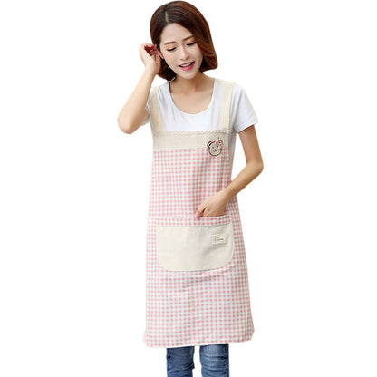 Women Men Cotton Linen Apron Restaurant Home Bib Kitchen Aprons Kitchen Tools 2018ing