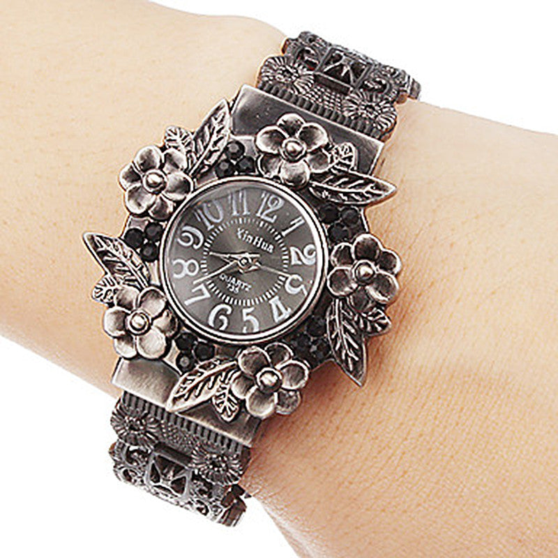 Vintage Flowers Bracelet Watch Ladies Watch Women'S Watches Clock