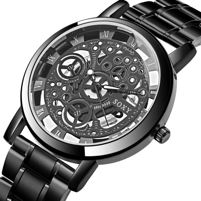 Top Brand Luxury Skeleton Watch Stainless Steel Men'S Watch Wristwatches