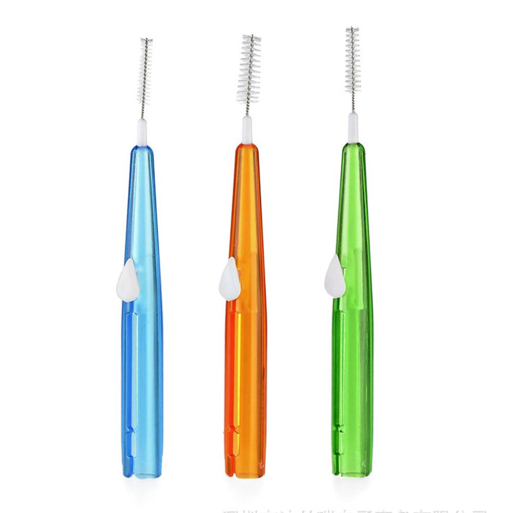 8PCS Push-Pull Interdental Brush Portable Teeth Residue Remover Flossing Oral Hygiene Dental Care Clean Tools For Adults Soft