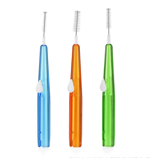 8PCS Push-Pull Interdental Brush Portable Teeth Residue Remover Flossing Oral Hygiene Dental Care Clean Tools For Adults Soft