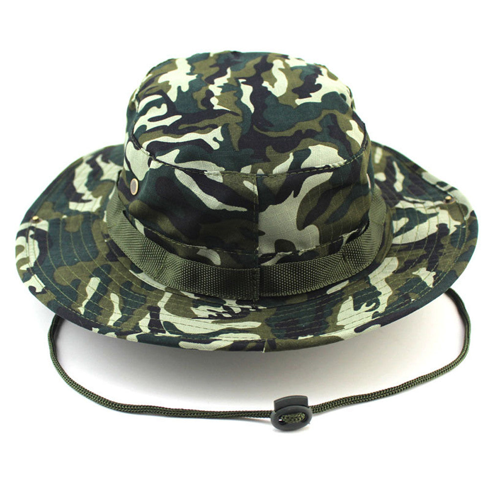 Fashion Unisex Adult Outdoor Sports Wide Brim Boonie Hat Cap Fishing Hat - Free Size