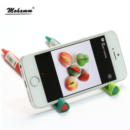 Cute Kawaii Phone Holder Writing Creative Gel Ink Pen Office School Supplies Stationery 9 Colors 0.5mm Black Ink