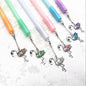 3 pcs/lot Flamingo Crystal Pendent Gel Pen Signature Pen Escolar Papelaria School Office Supply Promotional Gift