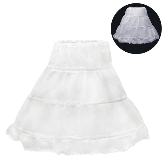 Dressever Girls' Petticoat Half Slip Flower Girl Crinoline Skirt