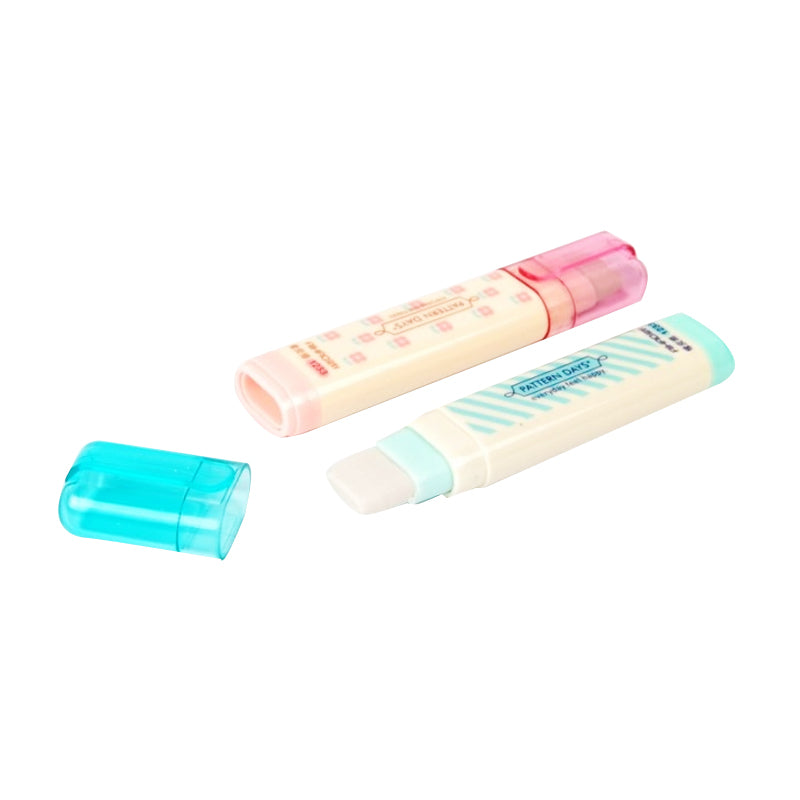 Aihao Cute Kawaii Push Pencil Erasers School Correction Office Supplies Stationery Blue Pink