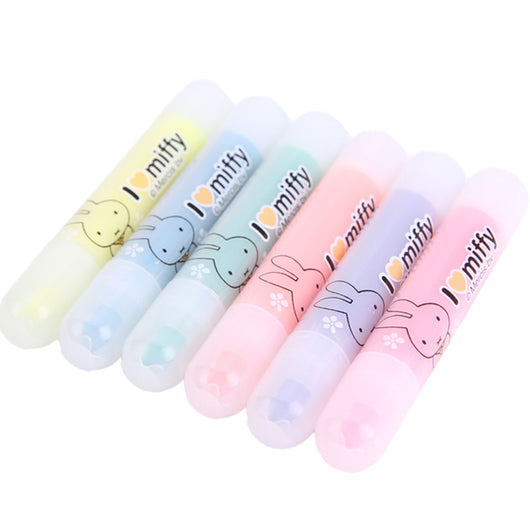 6 Pcs/lot Cute Kawaii M&G Colouring Rainbow Highlighter Pen Marker Colorful School Supplies Funny Stationery Set Office