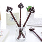 Cute Stool Funny Expression 0.38mm Black Ink Gel Pens Writing Kawaii School Supplies Office Stationary