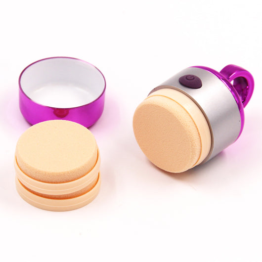 Wholesale 3D Electric Smart Foundation Face Powder Vibrator Puff Sponge Cosmetic Puff Beauty Spa Tool Hot Worldwide sale