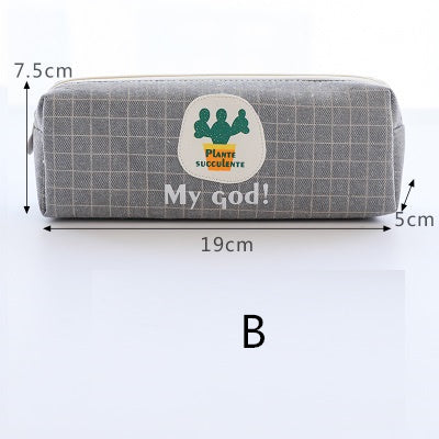 Plant succulent School pencil bag Cactus Fabric material pen case storage bag for pens eraser Stationery Office supplies A6478