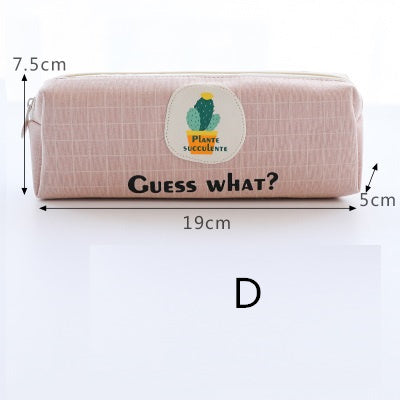 Plant succulent School pencil bag Cactus Fabric material pen case storage bag for pens eraser Stationery Office supplies A6478