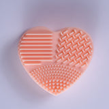 Silicone Glove Scrubber Makeup Brushes Cleaner Heart Shape 1 Piece
