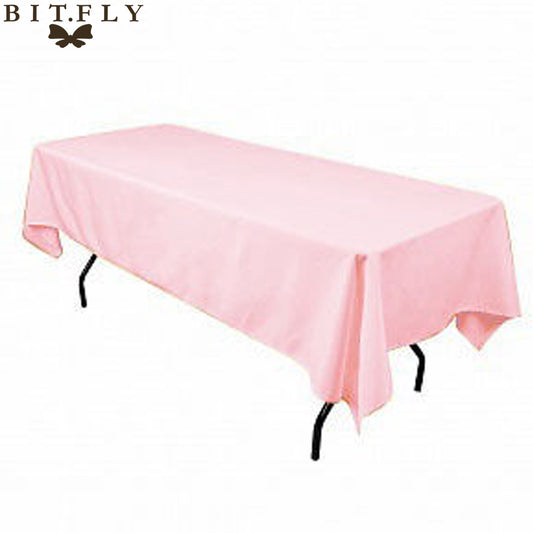 Satin rectangular Table Cloth Tablecloth For Home Wedding tables restaurant Party Christmas Decoration  fabric  pink free ship