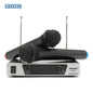 WEISRE WM-09V Professional VHF Karaoke Wireless Microphone With Dual Handheld Microphones Mic System With Receiver Transmitter