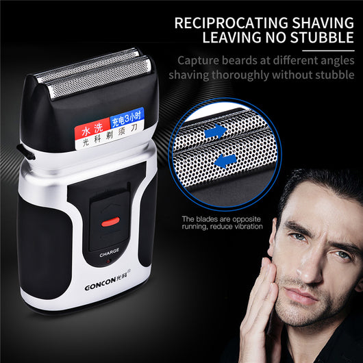 High-precision Reciprocating Double Blade Electric Shaver Fast Rechargeable Razor Face Beard Shaving Machine Sideburn Trimmer 42