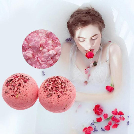 4pcs Organic Bath Bombs Shower Bath Salts Ball SPA Stress Relief Essential Oil Exfoliating Vanilla Lavender Rose Flavor