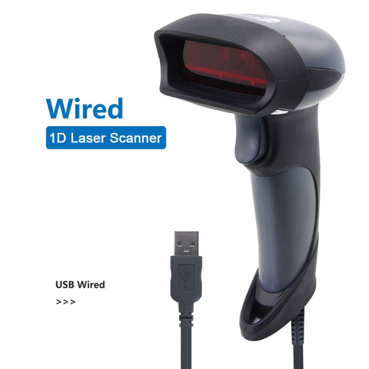 Wired Laser Barcode Scanner 32 bit USB Cable A4 Bar Code Reader/Scaner for POS and Inventory HW-L1