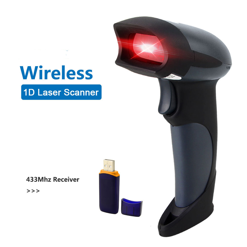 Wireless Barcode Scanner Reader Laser Long Range with Memory Bar Code Scan/Scaner for inventory HW-L2