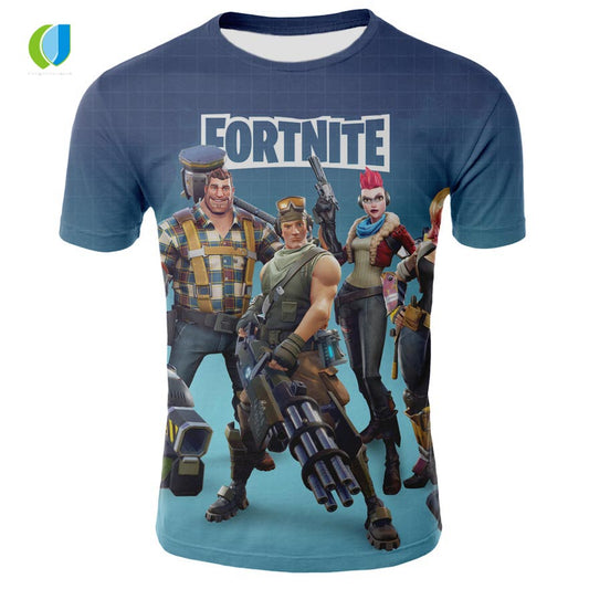 Summer 3D Printing Fortnite T-shirt Men and Women Fortnite Battle Royale T-shirt Men's Fun Fornite Games Short-sleeved T-shirt