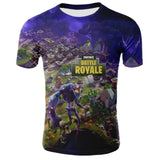 Summer 3D Printing Fortnite T-shirt Men and Women Fortnite Battle Royale T-shirt Men's Fun Fornite Games Short-sleeved T-shirt