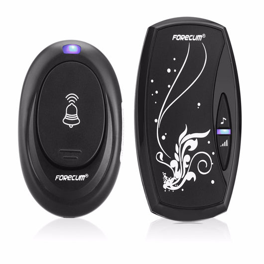 Wireless Doorbell Waterproof EU Plug For Home Office Black Plug-in 220V 36 Music Tune 1 Remote Control 1 Wireless Door Bell