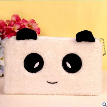 Bear Pencil Cases For Girls Kawaii Plush Panda Pen Bag Stationery Pouch Kids Gift School Office Supply Estuche