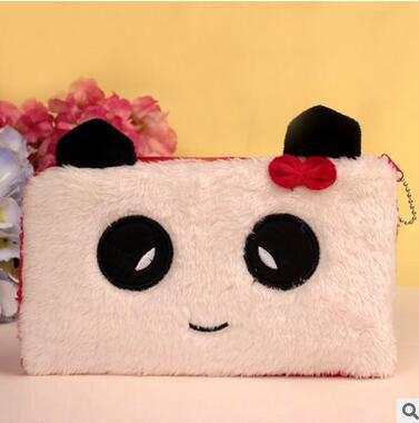 Bear Pencil Cases For Girls Kawaii Plush Panda Pen Bag Stationery Pouch Kids Gift School Office Supply Estuche