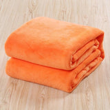 Fashionable Flannel Blanket Solid Color Blanket for Home Sofa Bedding Office Car Blanket Home Textile Supplies
