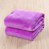 Fashionable Flannel Blanket Solid Color Blanket for Home Sofa Bedding Office Car Blanket Home Textile Supplies