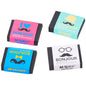 4B Black Cute Kawaii Mr.Moustache Black Eraser Student Artist School Supplies Novetly Soft Rubber Sketch Office Stationery