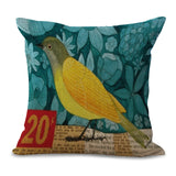 Little Birds Prints Pillow Cover Square Pillow Cushion Case Bedding Waist Back Pillowcases Home Office Supplies