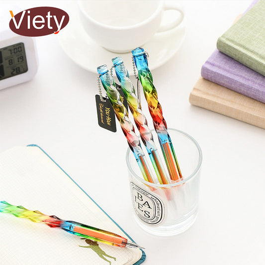 2 X Beautiful color gel pen Students pen stationery writing pens canetas material escolar office school supplies papelaria 03