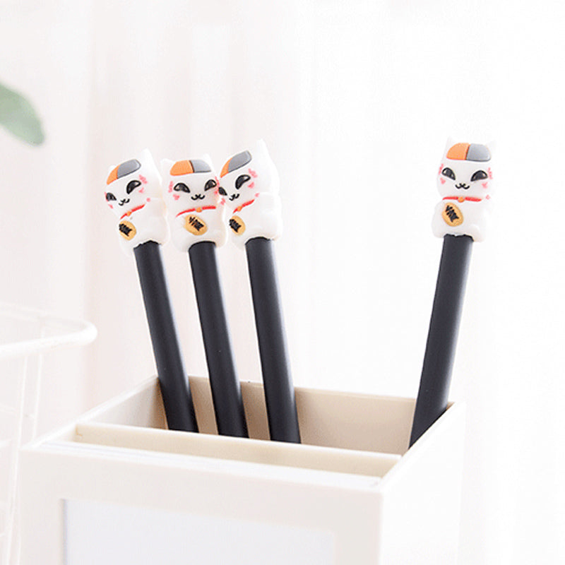 2 Pcs/Lot Cute cartoon Lucky Cat student gel pen kawaii pens school supplies stationery canetas material escolar papelaria