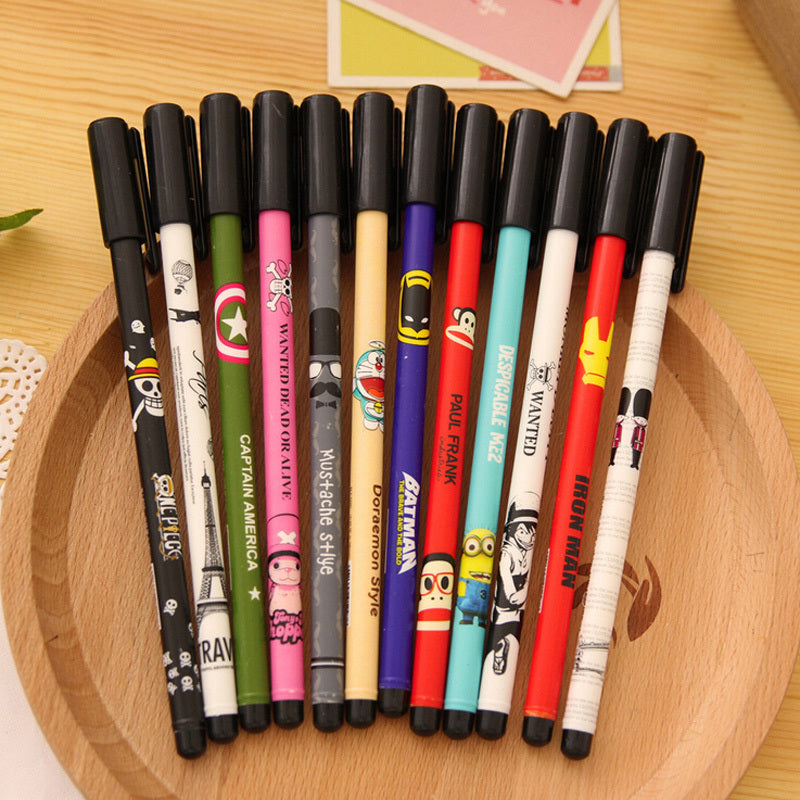 6 pcs/lot cartoon diamond gel pen cute pens canetas material escolar stationery school supplies papelaria