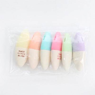 6 Pcs/Bag Cute face Pill modeling cartoon student color pen kawaii stationery school supplies canetas escolar papelaria